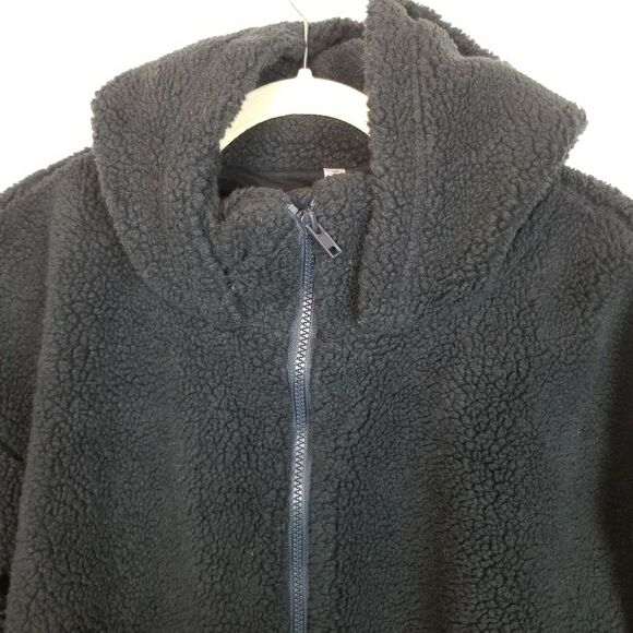 Fabletics Womens Lotta Teddy Jacket Size S Full Zip Hooded Comfy Cozy Loungewear - Picture 3 of 11